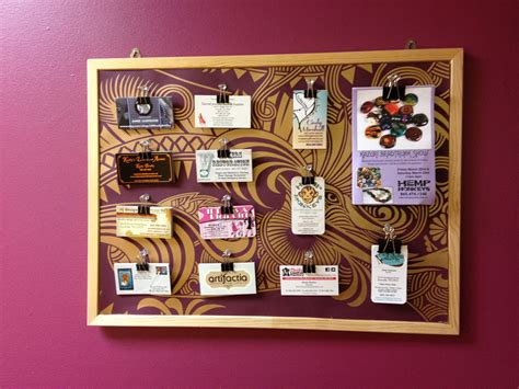 business card holder for bulletin board diy